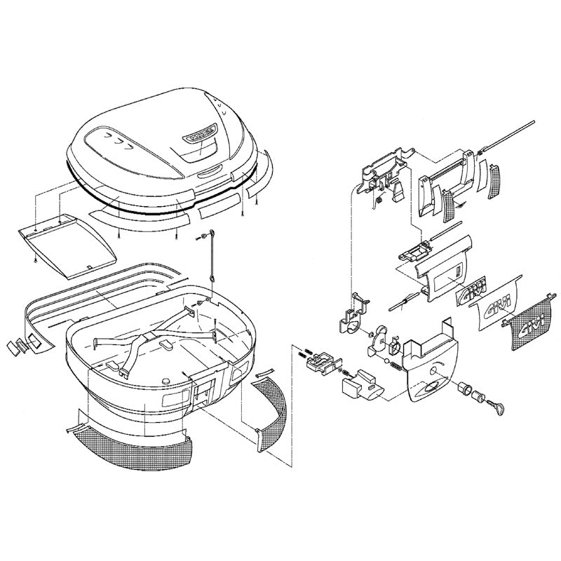 GIVI E28E36E41E45E50E52V46/V40 LATCH. Z106