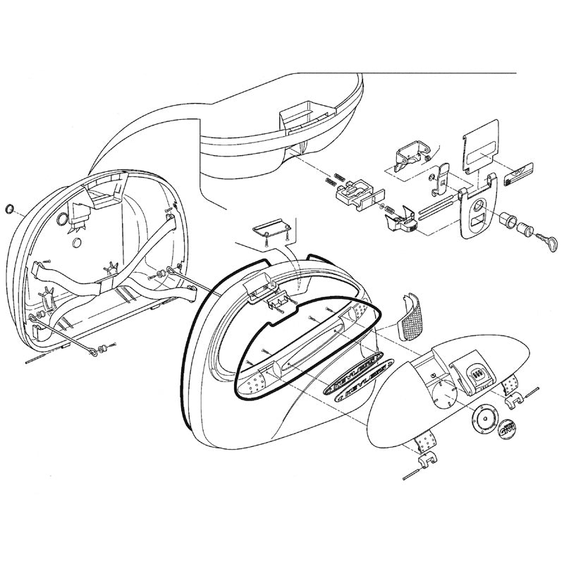 GIVI RIGHT COVER E41 KEYLESS. Z41CDXSM