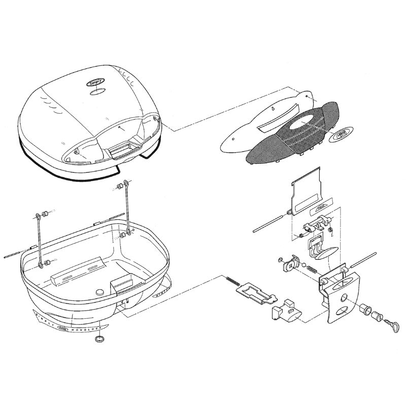 GIVI REPLACEMENT COVER E450 PEARL BLACK. Z450CN902