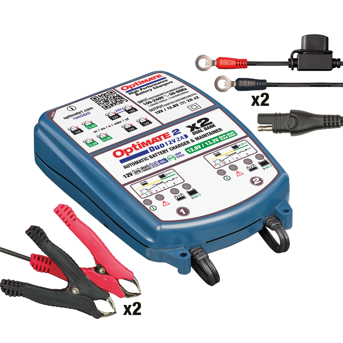 TECMATE OPTIMATE 2 DUO X 2 BANK TM571