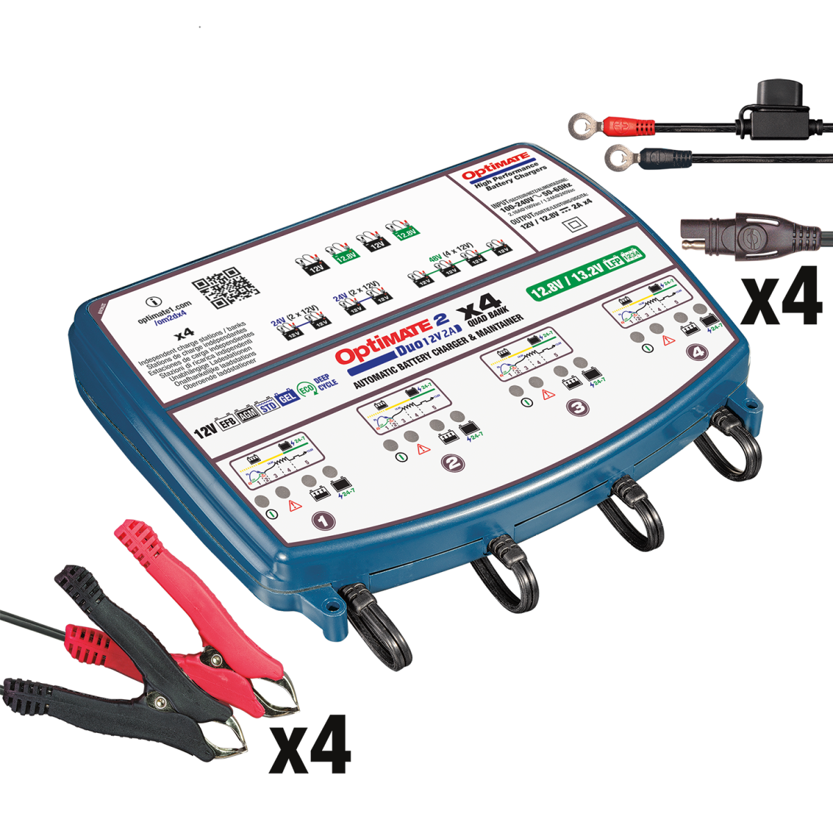 TECMATE OPTIMATE 2 DUO X 4 BANK TM575