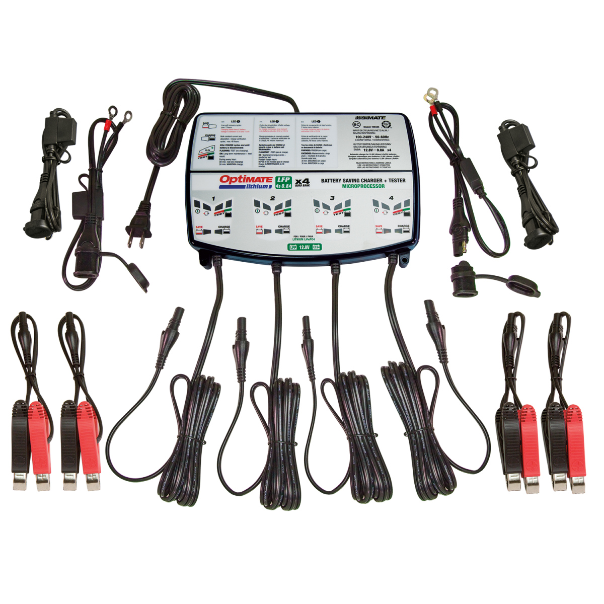 TECMATE OPTIMATE LITHIUM 4S 0.8A X 4-BANK TM485
