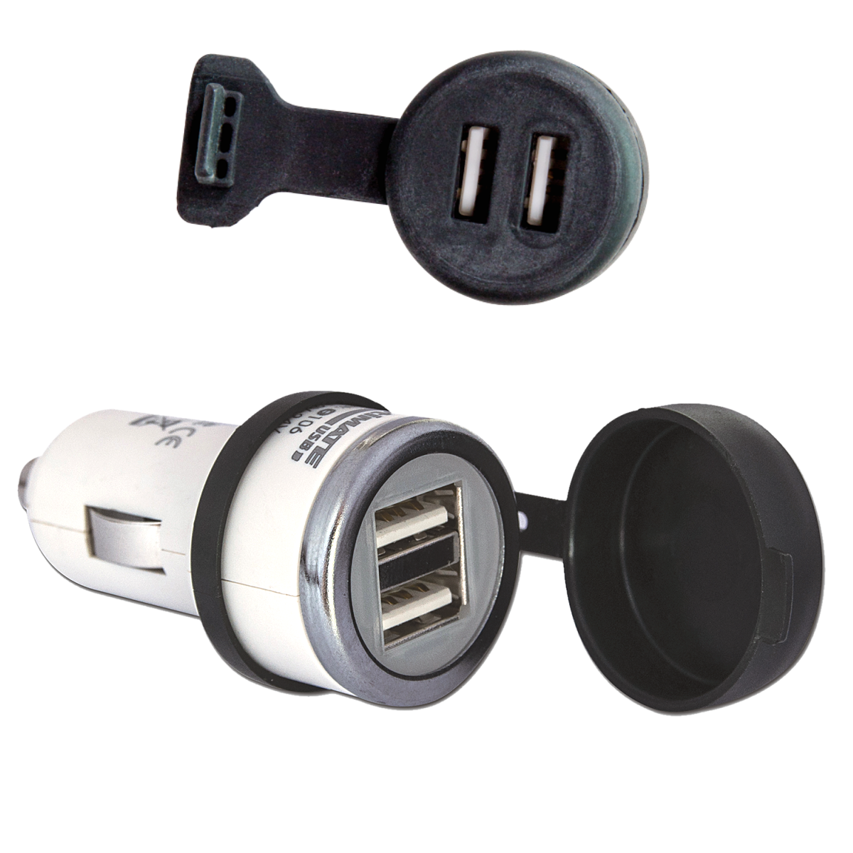 TECMATE O-106 AUTO PLUG TO 2XUSB-A SOCKET O-106