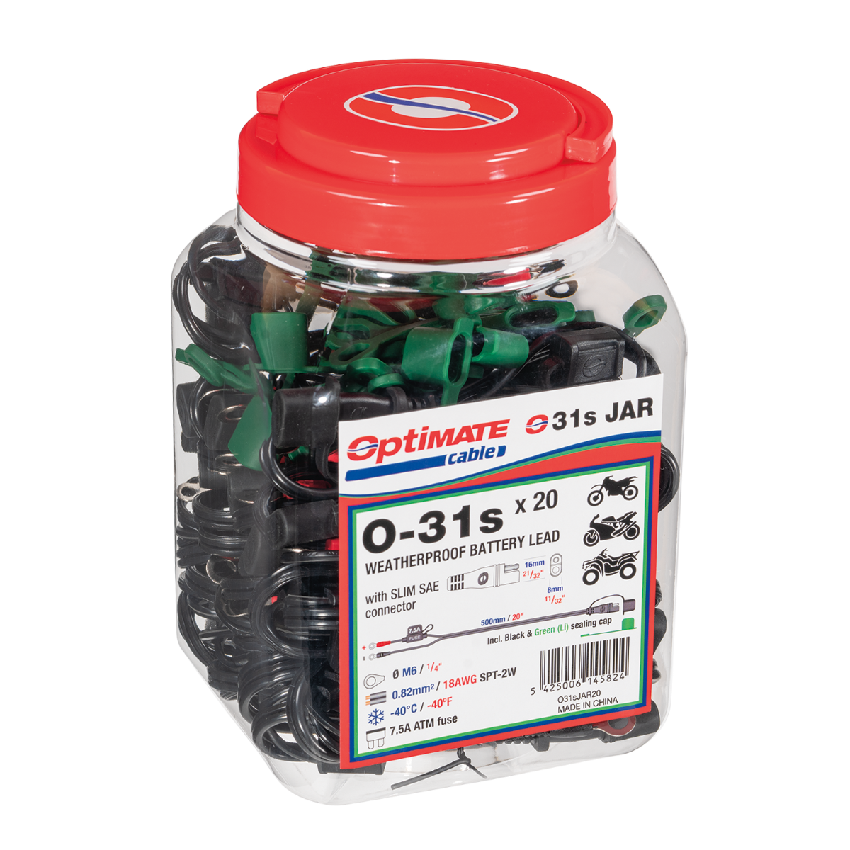 TECMATE O-31S SLIM BATTERY LEAD JAR QTY 20 O-31S JAR
