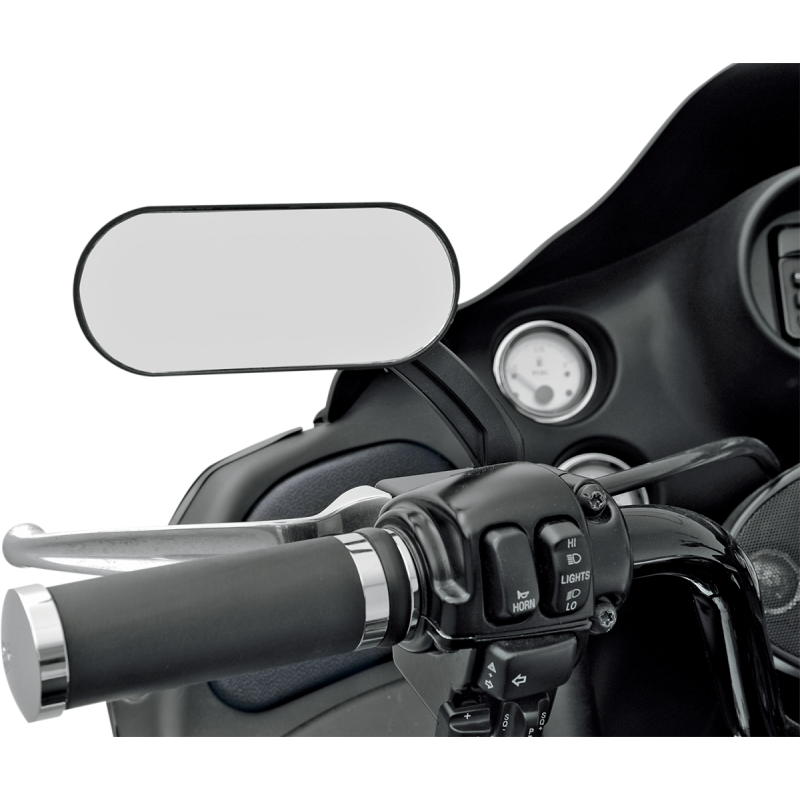 DRAG SPECIALTIES OVAL MIRROR LEFT OR RIGHT BLACK 0640-0488