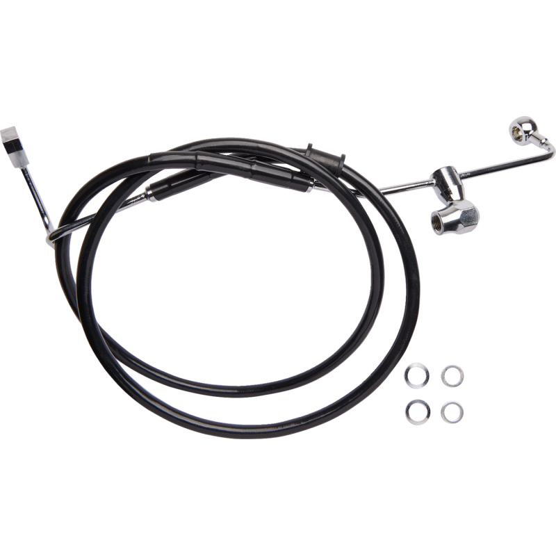 DRAG SPECIALTIES BRAKE LINE RR ABS BL 6142100-BLK