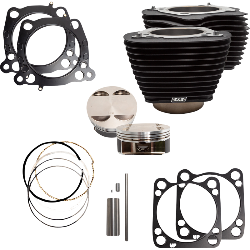 S&S CYCLE CYLINDER KT 124"M8 BLK 910-0681