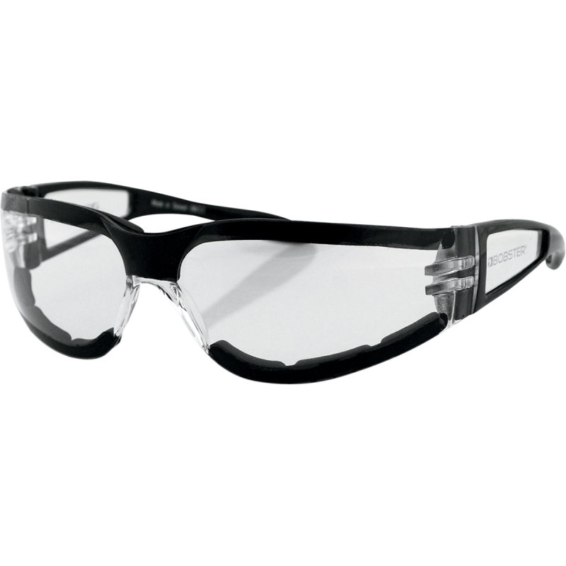 BOBSTER SHIELD II SUNGLASS BLACK FRAME CLEAR LEN ESH203