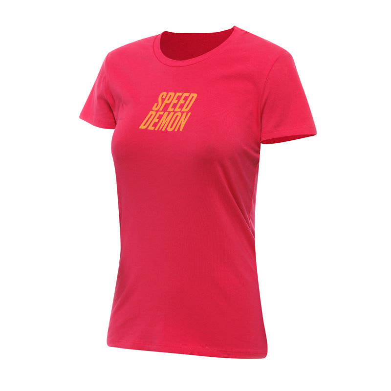 DAINESE SPEED DEMON VELOCE T-SHIRT WMN - BRIGHT PINK (S) 18900005-38L-S