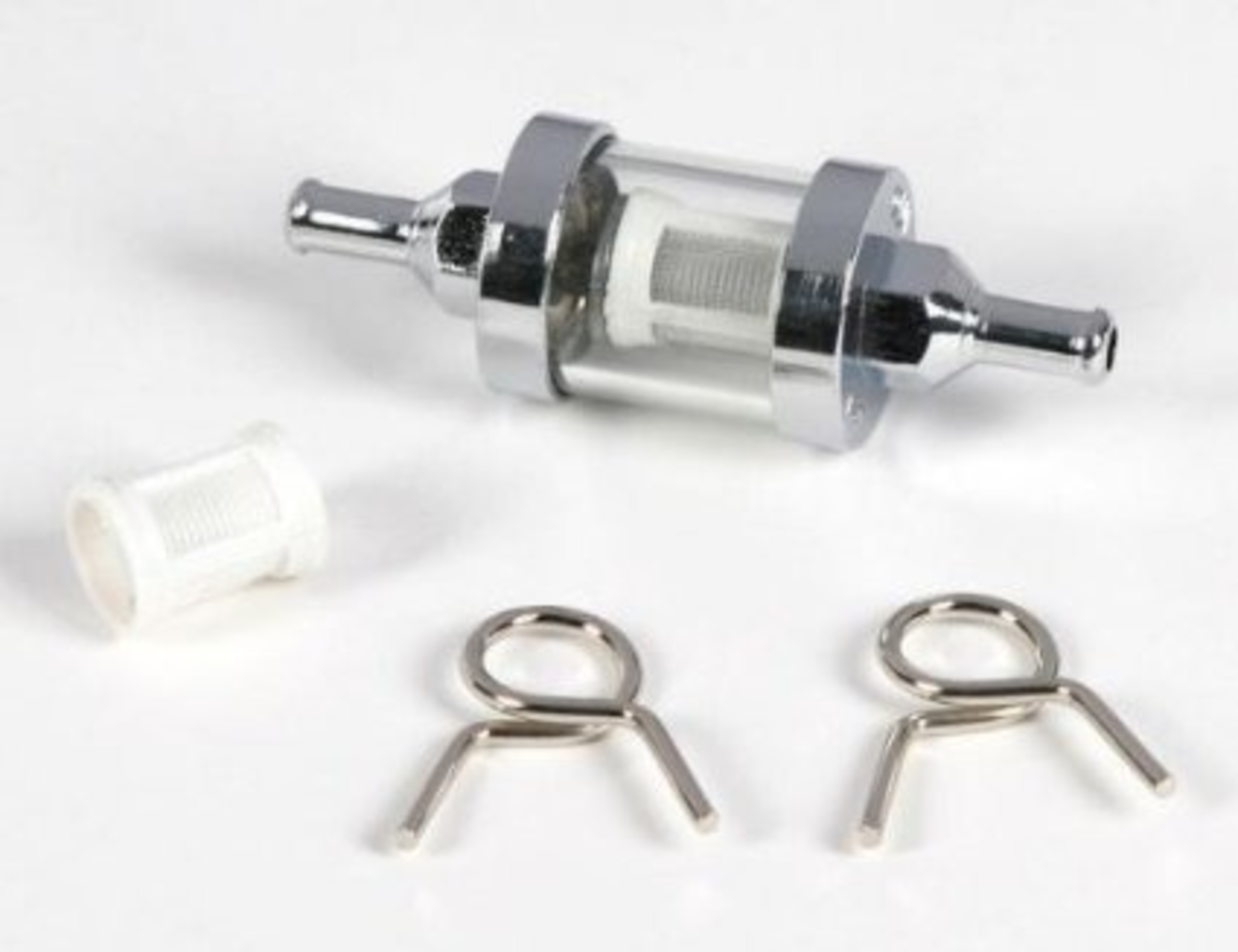 EMGO FUEL FILTER 5/16 CHROME GLASS 14-34450