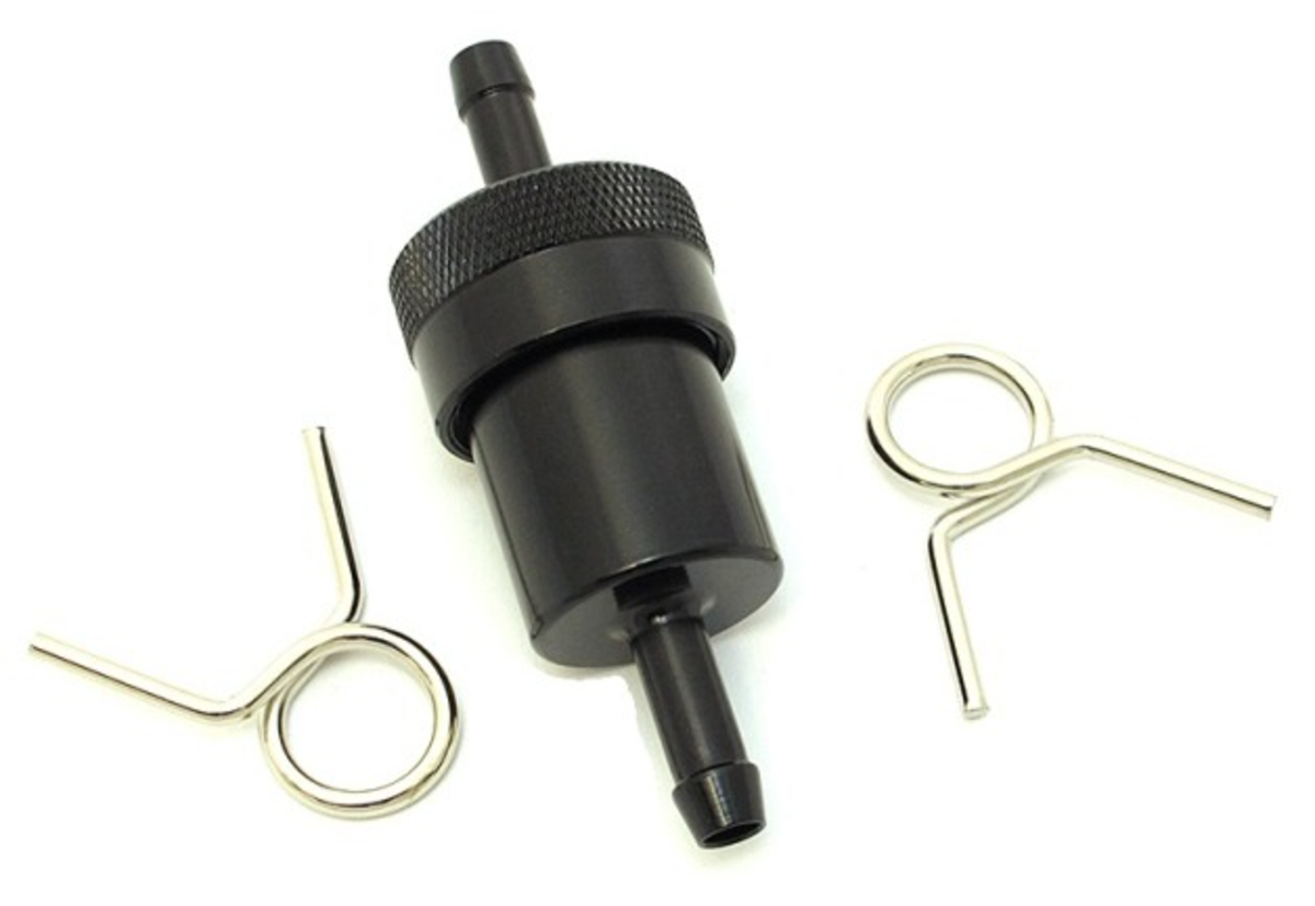 EMGO FUEL FILTER 5/16 CNC BLACK 14-34432