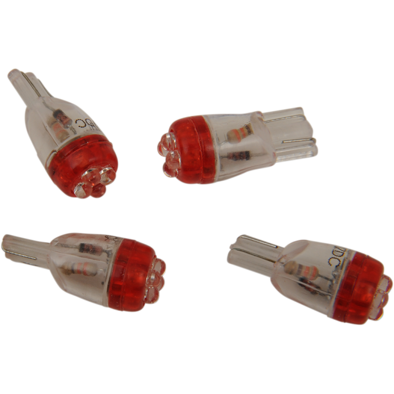 DRAG SPECIALTIES LED WEDGE BULB RED (4 PAK) 2060-0007