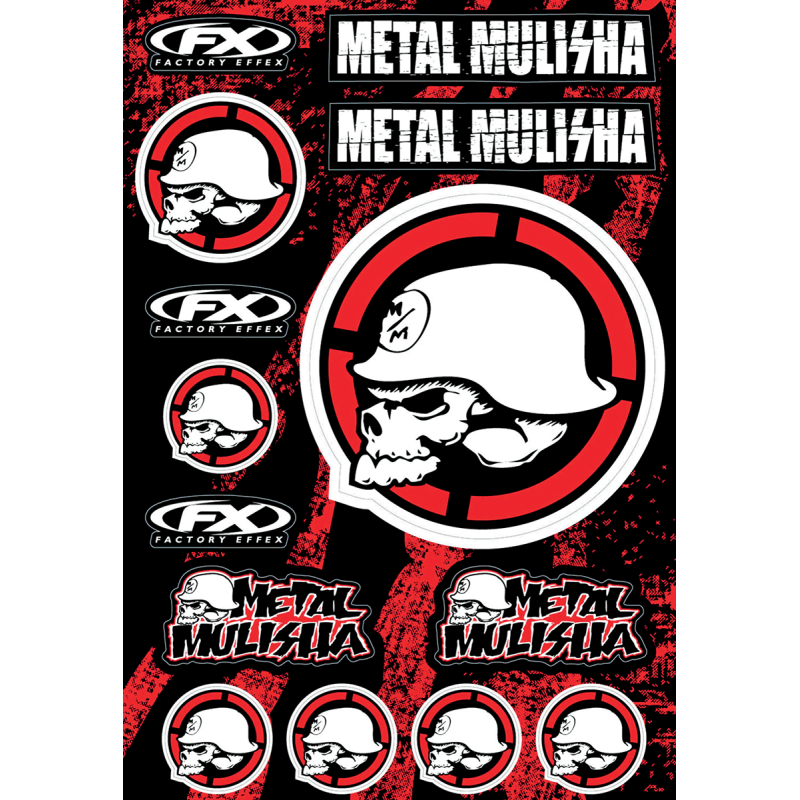 FACTORY EFFEX METAL MULISHA STICKER KIT 2 (13) 16-68052