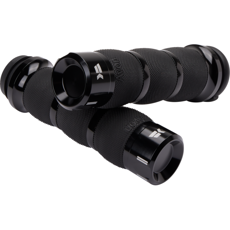 KHROME WERKS ETC GRIPS KLASSIC, AIR CUSHION, BLACK, PKG 500190
