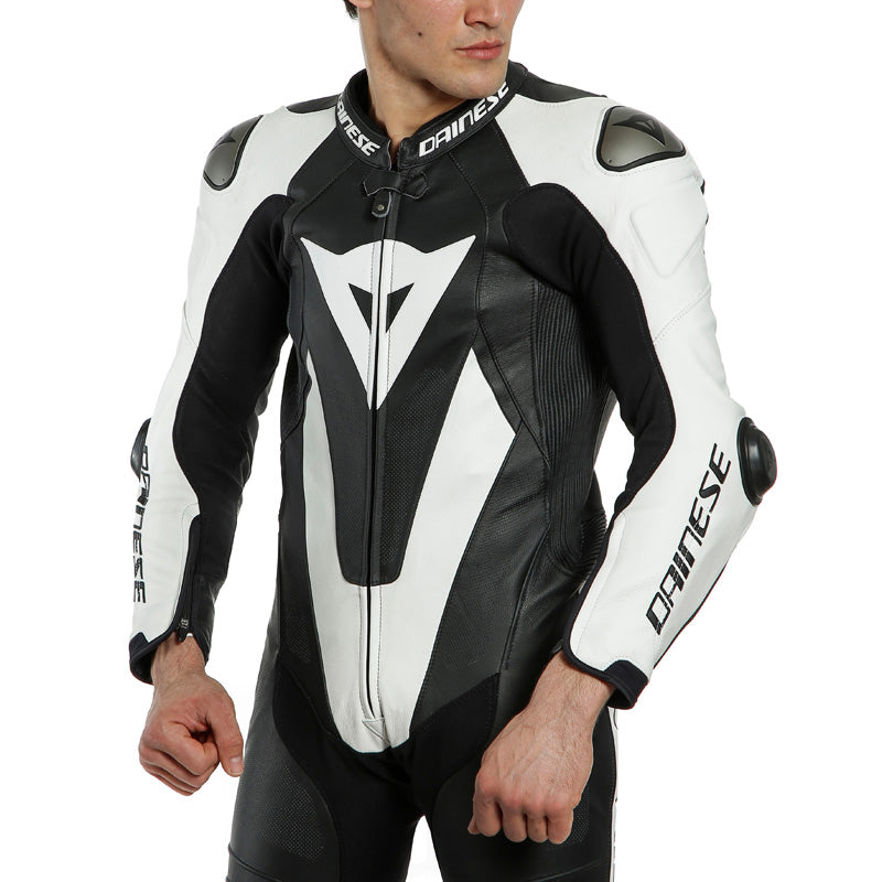 DAINESE LAGUNA SECA 5 1PC TALL LEATHER SUIT PERF. BLK/WHT 1513468-622-98