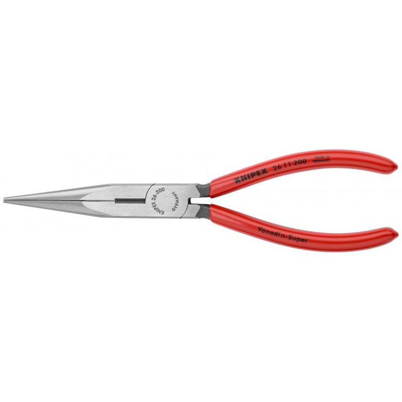 KNIPEX LONG NOSE PLIERS W/ CUTTER 26 11 200