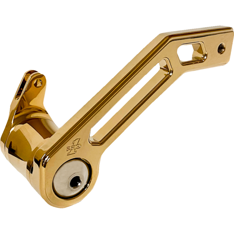 PRO-ONE PERF.MFG. TOURING BRAKE ARM, GOLD TITANIUM NITRIDE COATED , 08-13 FLHT 500772TIN