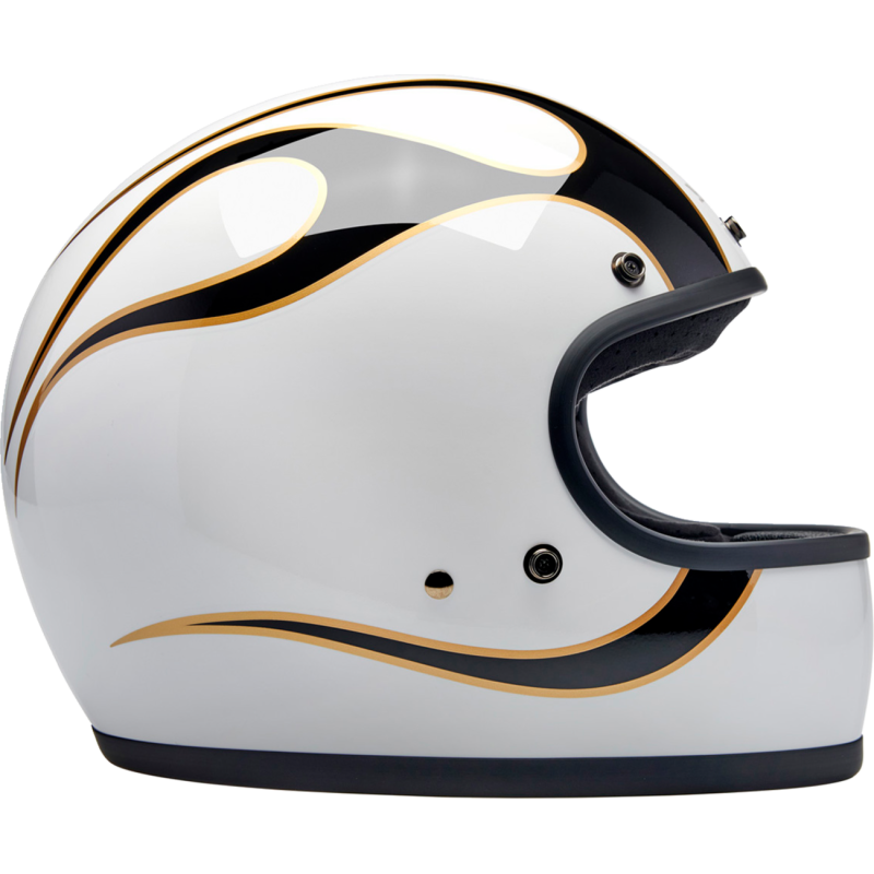 BILTWELL GRINGO WHITE/BLACK FLAME SM 1002-561-502