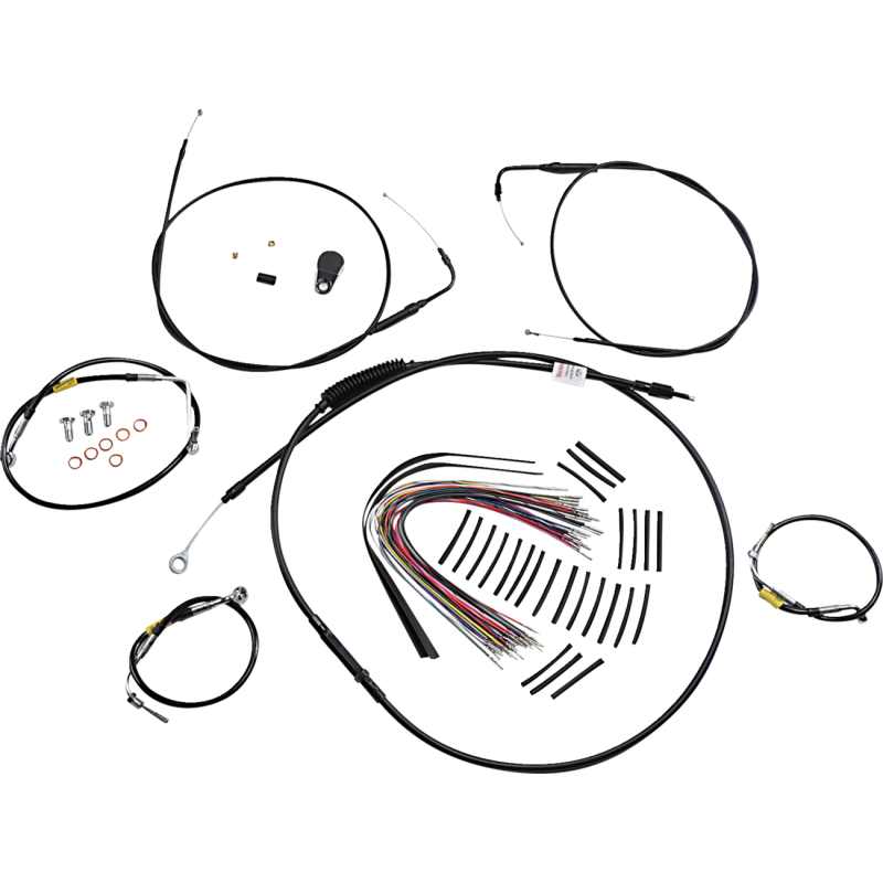 BURLY BRAND CONTROL KIT - EARLY TOURING BIKES - 15" BAGGER BAR HANDLEBAR B30-1291