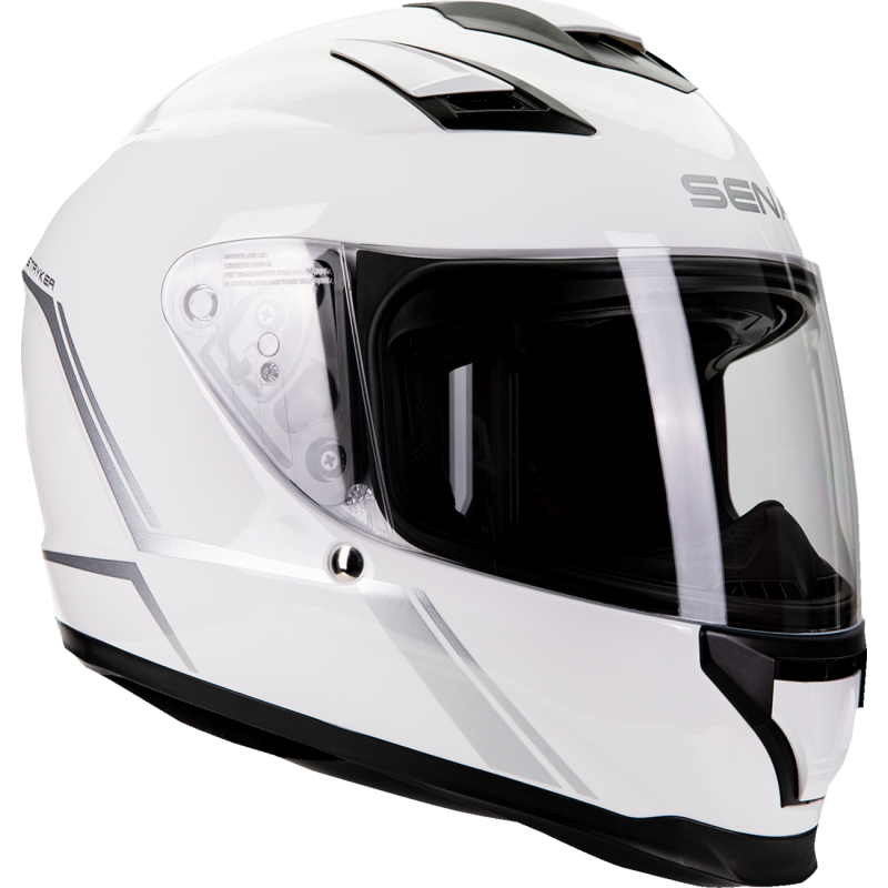 SENA STRYKER SMART HELMET FULL-FACE GLOSSY WHITE S SIZE DOT STRYKER-GW00S1