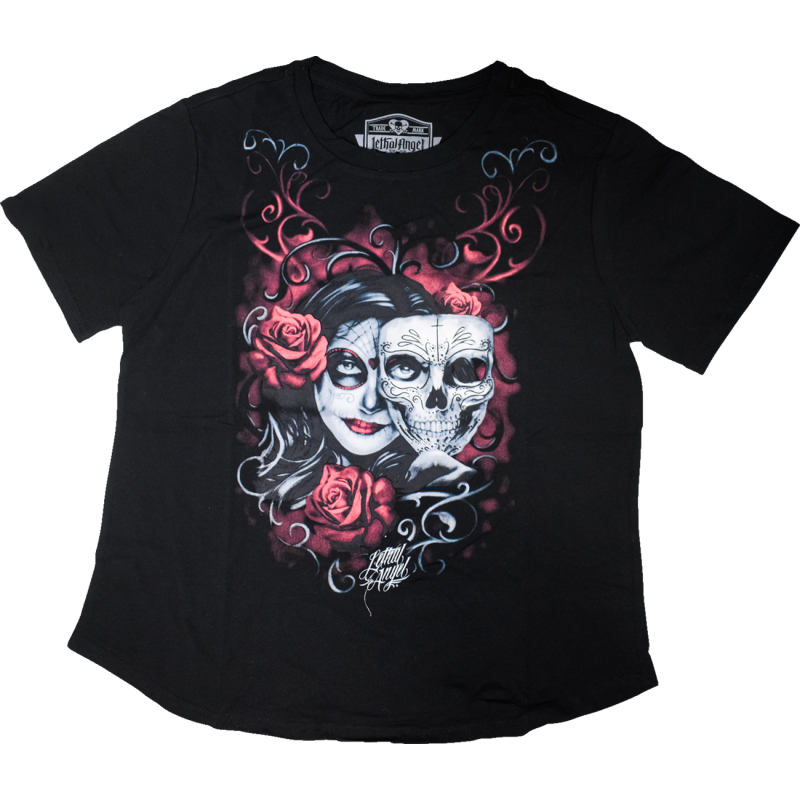 LETHAL THREAT SHRT 2 FACED KTRINA BK XL LA70204XL