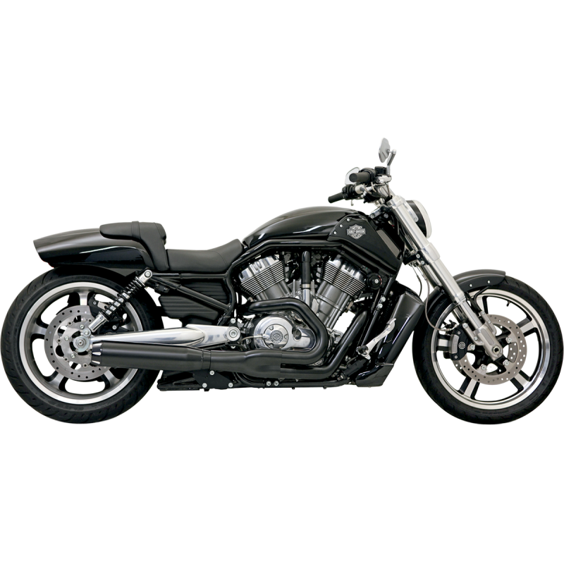 BASSANI XHAUST 07-17 VRSCAW,DX,X B1 POWER 2:1 FS BLACK 1V38RB