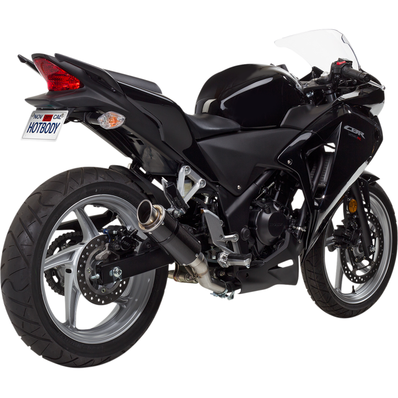 HOT BODIES SLIP-ON MATTE CARBON MGP STINGER  HON CBR250R 11-14 41102-2405