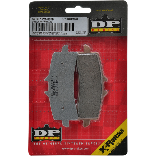 DP BRAKES RDP978 RACE COMPOUND BRAKE PAD SET RDP978