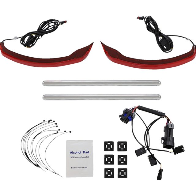 CUSTOM DYNAMICS LIGHT LOW PROFILE SADDLBAG RED INDIAN CD-IND-SPR-V2-R