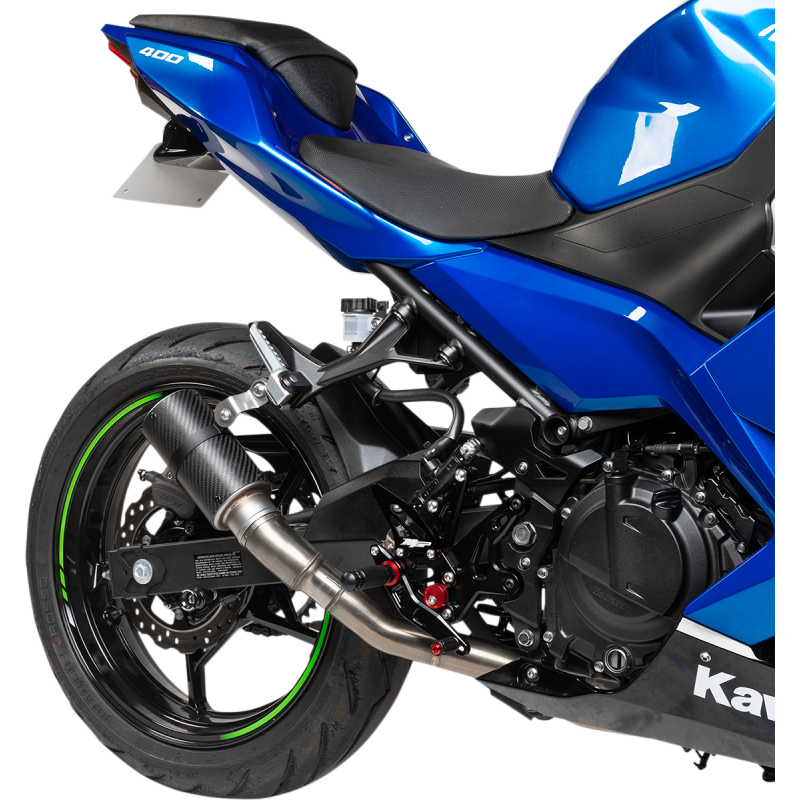 HOT BODIES SLIP-ON MATTE CARBON MGP STINGER KAW NINJA 400 18 51801-2405