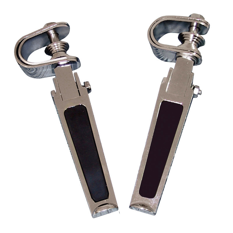 ITL RUBBER INLAY CHROME PEGS 1'-11/4' CLAMPS. 101270