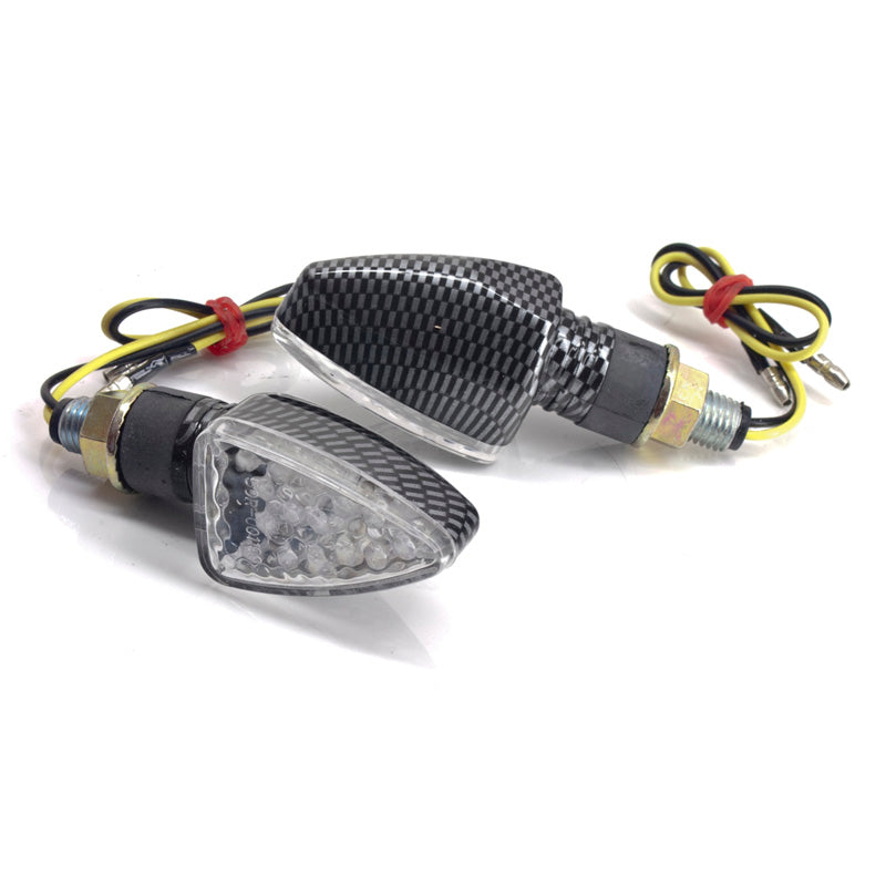 TOXIC FLASHERS LED 'DEVIL II' CARBON LOOK 1030040