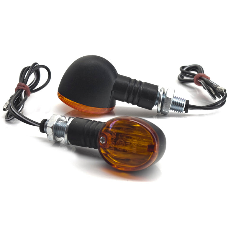TOXIC FLASHERS 'ROUND' BLACK / AMBER LENS 1030090