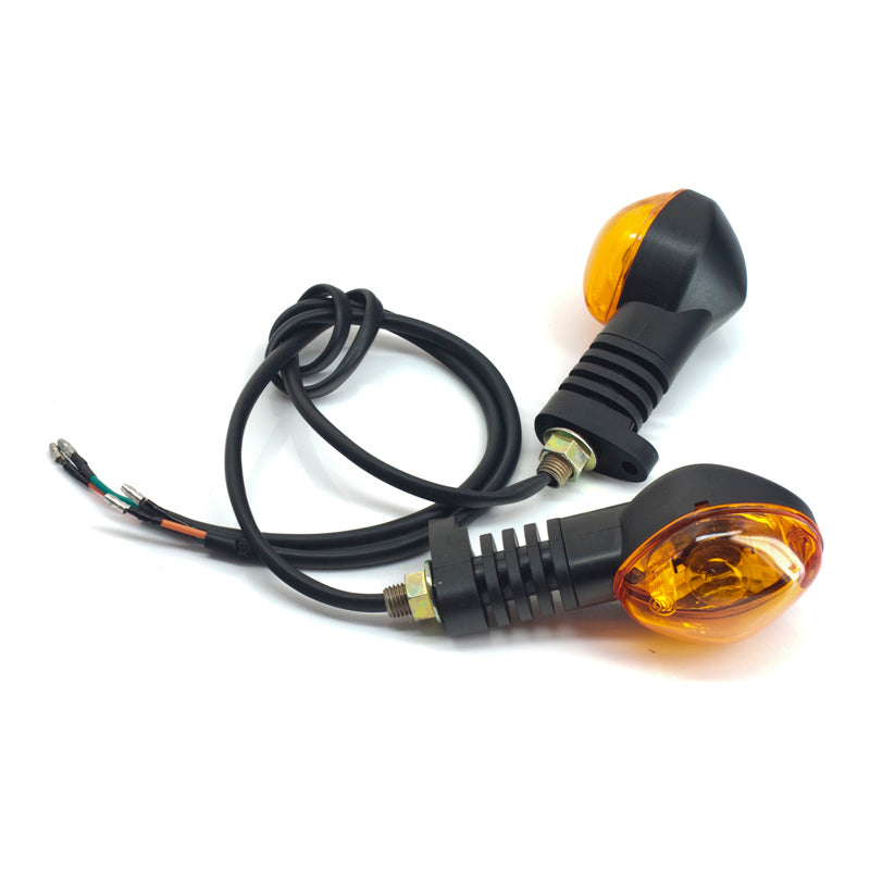 TOXIC FLASHERS BLACK (2) / AMBER LENS 12VOLT WITH NUT 1030095