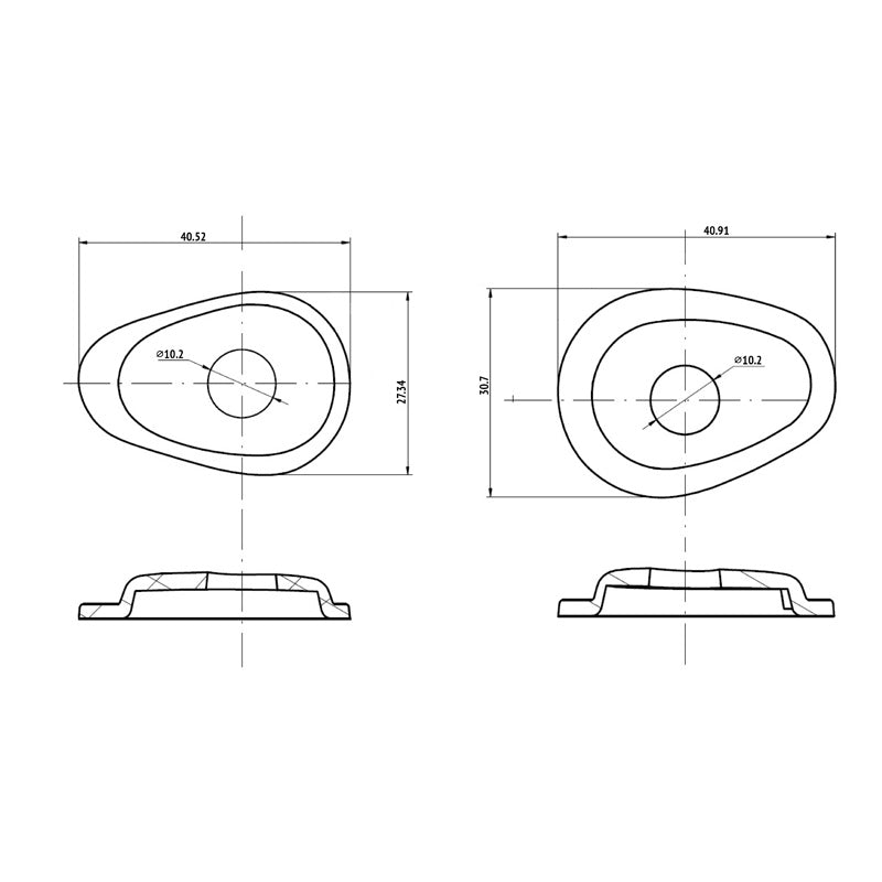 TOXIC FLASHER ADAPTER PLATES YAMAHA 4 PCS. 1030130