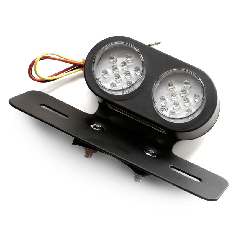 ITL LED TAILLIGHT W/ LICENSE PLATE SUPPORT BLACK 1030136