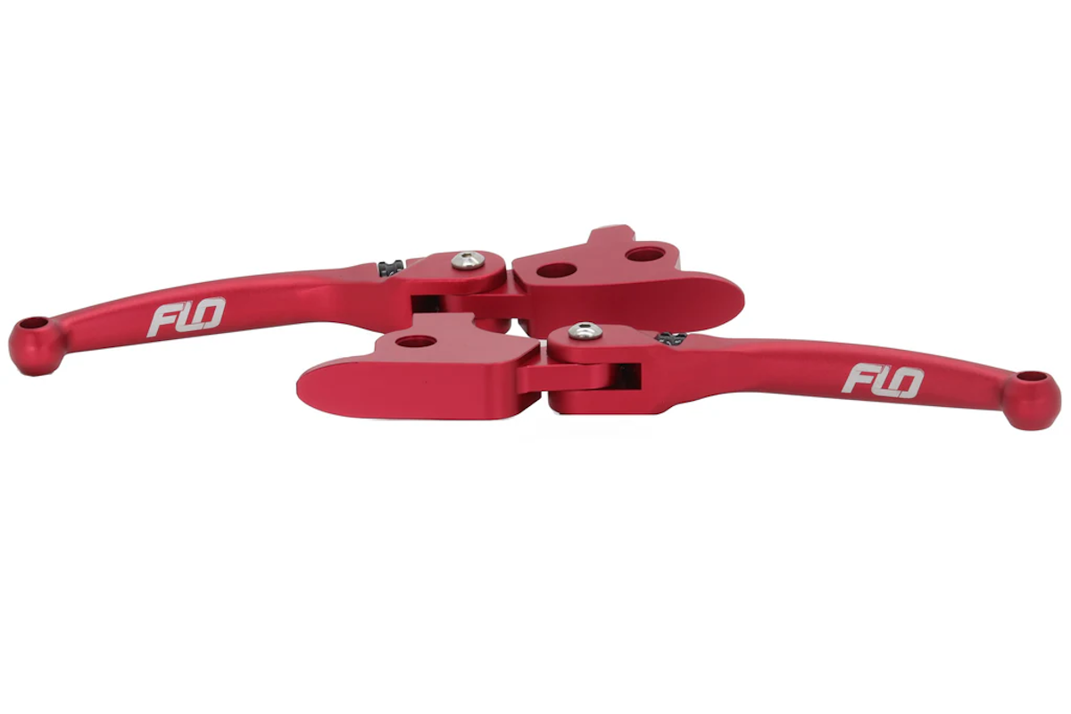 FLO MOTORSPORTS HD MX BRAKE/CLUTCH LEV DYNA (96-17)-RED HD-807R
