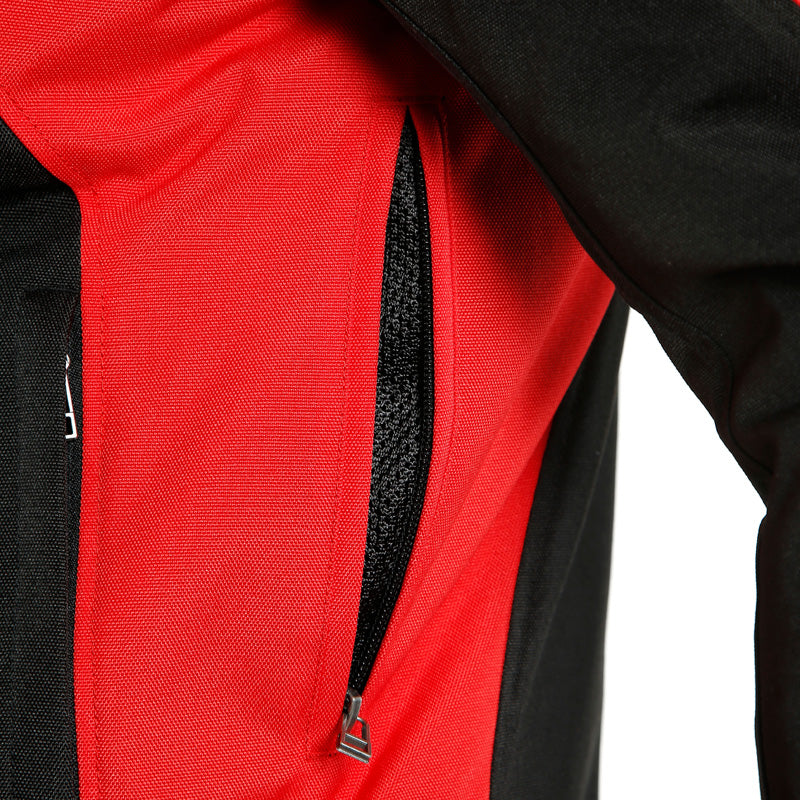 DAINESE MISTICA TEX JACKET BLACK/LAVA-RED 1735250-B78-52