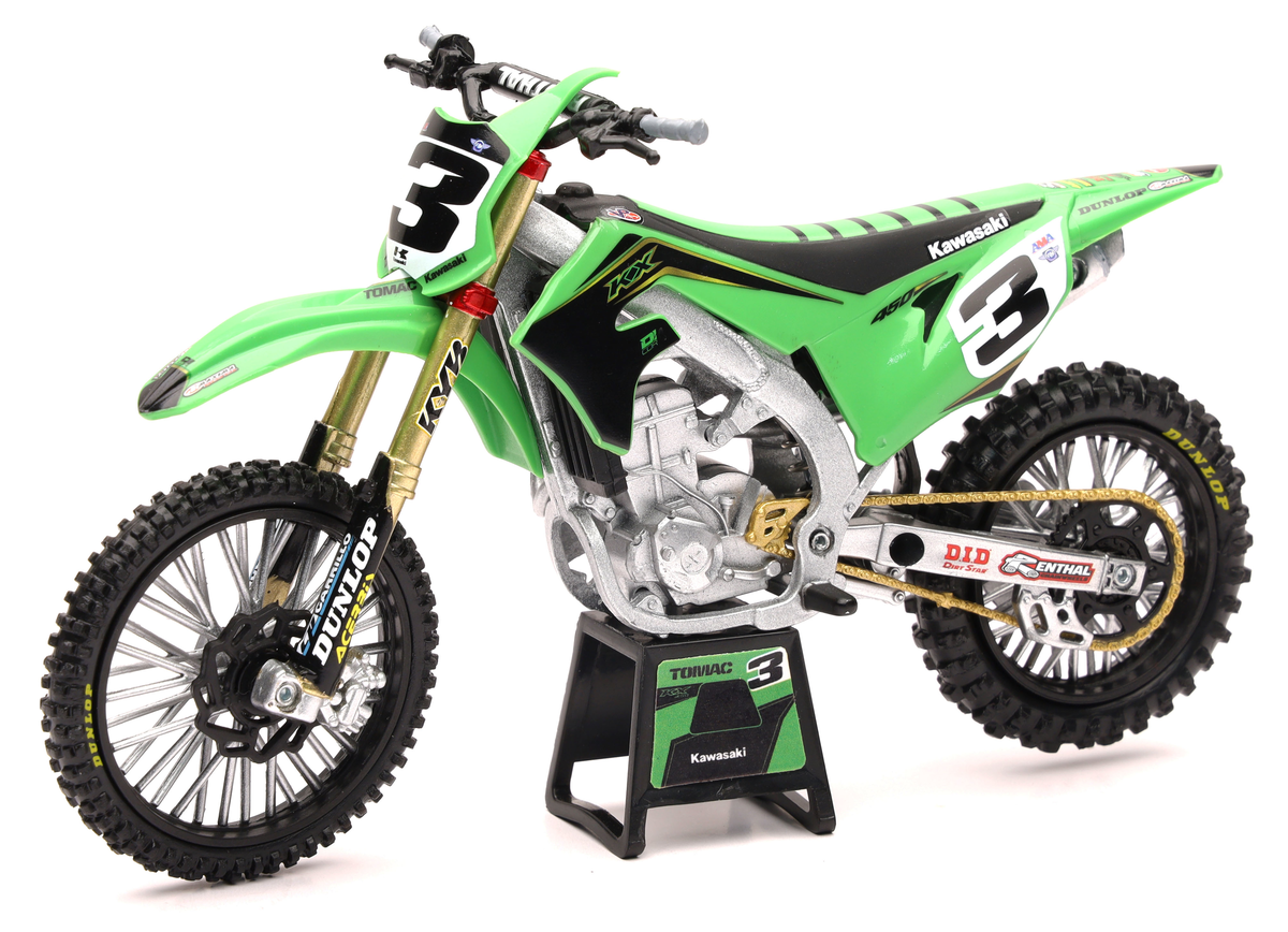 NEW RAY TOYS 1:12 KAW FACT TEAM KX450F 2019 ELI TOMAC 58113