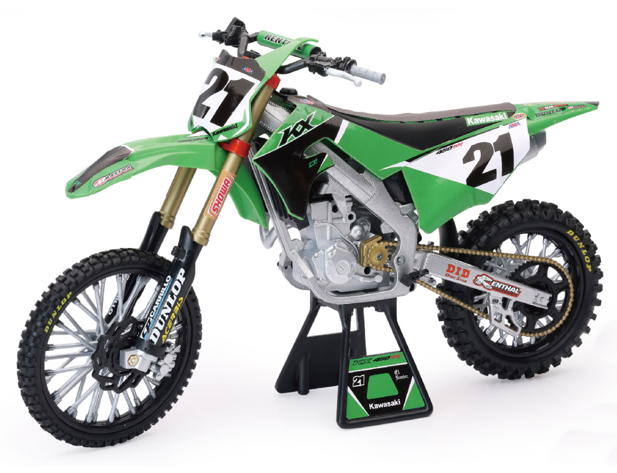 NEW RAY TOYS KAWA FACTORY TEAM KX450F JASON ANDERSON 49733