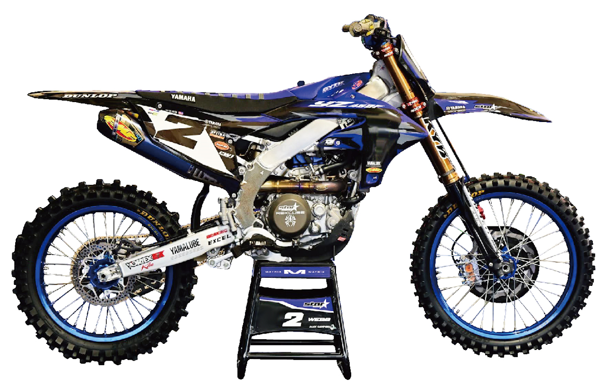 NEW RAY TOYS 1/12 YAM YZ450F COOPER WEB 58483