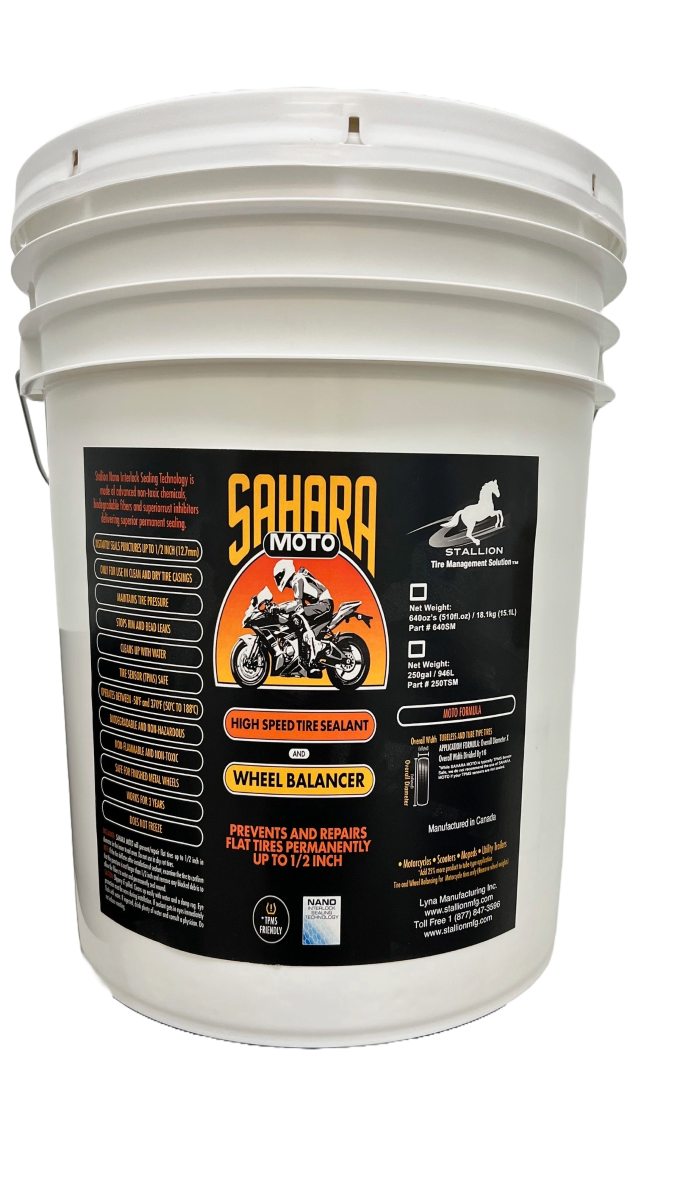 STALLION SAHARA MOTO TIRE SEALANT 5 GALLON PAIL 640SM