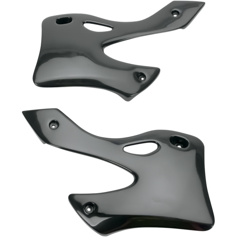 UFO KX125/250 99-02 RAD COVERS BLACK KA03720-001