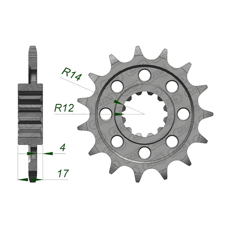 AFAM AFAM 14T H/STEEL CBR600 91-98 520P. 20511-14