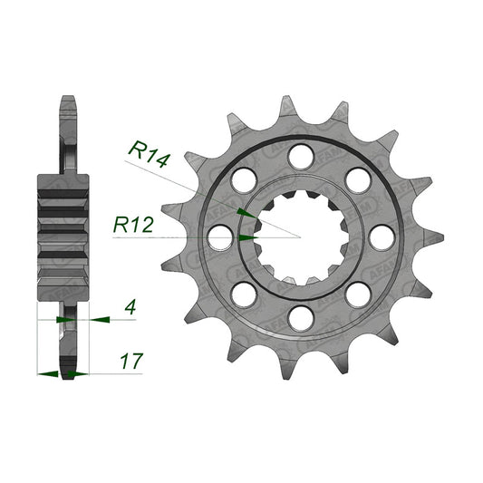 AFAM AFAM 14T H/STEEL CBR600 91-98 520P. 20511-14