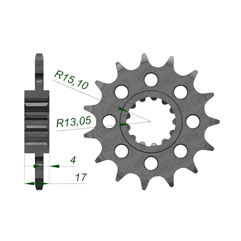 AFAM SPR.CONV. CBR900/600 96-99 14T 520. 20608-14