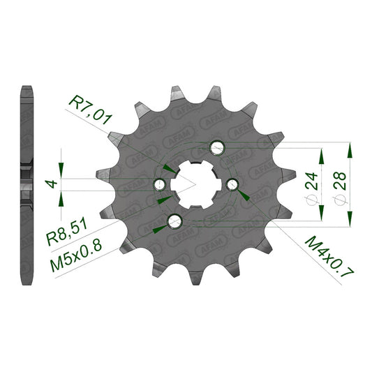 AFAM AFAM 13T DERBI GPR 420 (49102). 49102-13