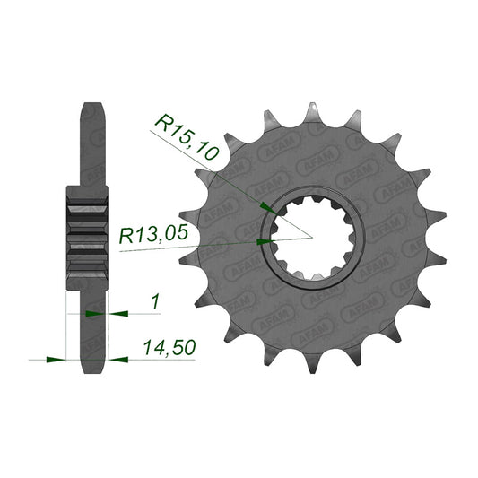 AFAM FRONT SPROCKET HON CB1100A (14-15) 20802-18 20802-18