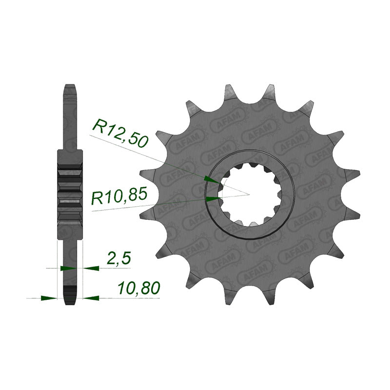 AFAM FRONT SPROCKET YAM FZ6R (09-14) 21512-15 21512-15