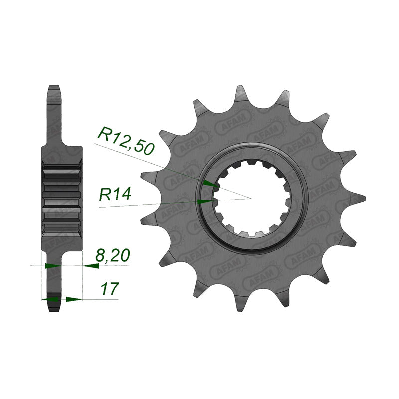 AFAM FRONT SPROCKET DUC PANIGALE 899 (2014) 52618-15 52618-15